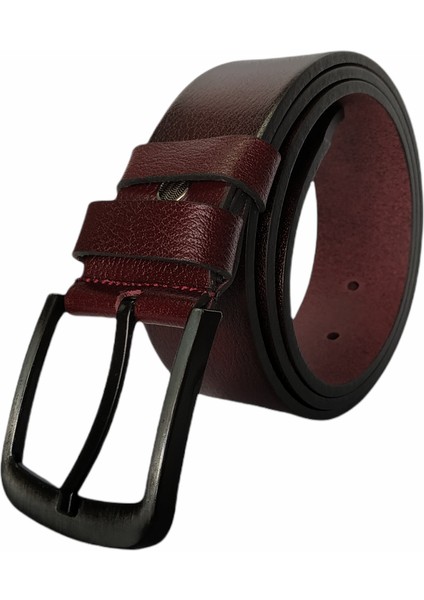 %100 Tek Kat Deri Bordo 4.5cm Kot Pantolon Kemeri modelleri