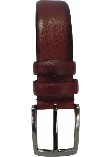 %100 Deri Bordo Kumaş Pantolon Kemeri 3.5cm modelleri