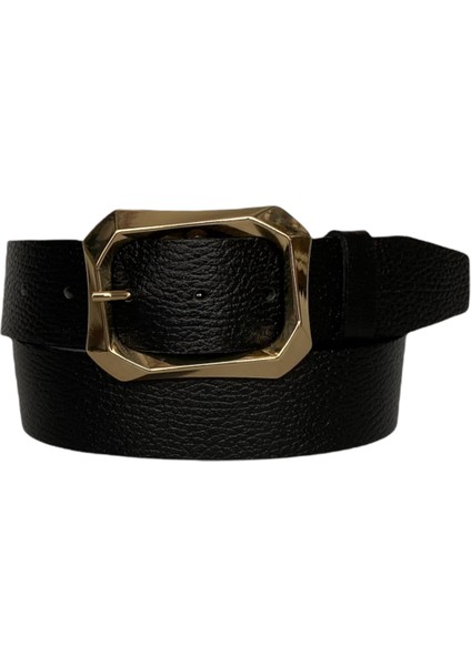 Deri, Gold Tokalı Siyah Kadın Kot Kemeri 4 cm fiyatları