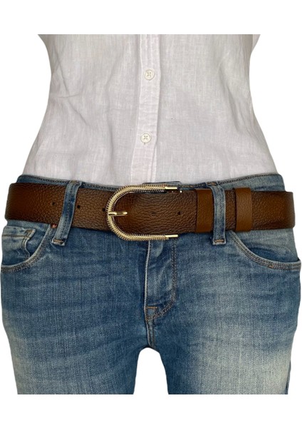 Deri, Gold Tokalı Tosado Kadın Kot Kemeri 4 cm modelleri