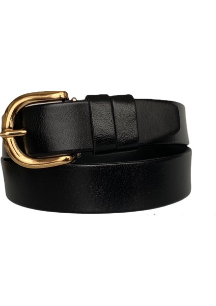 Deri Gold Tokalı Kadın Kemeri 4 cm