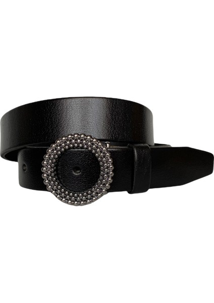 Deri, Siyah Nikel Tokalı Siyah Kadın Kemeri 4 cm fiyatları