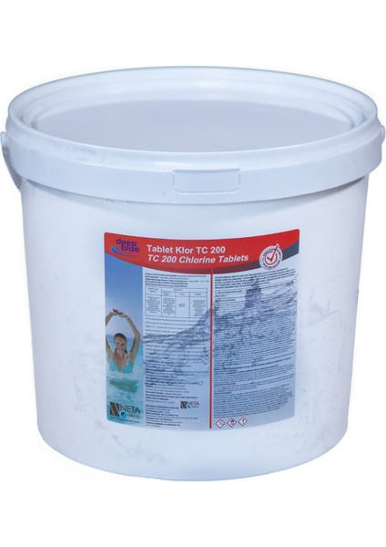 5 kg Chlor Stabilize Triklor Tablet 200 gr %90 Klor - Chlorine Tablets
