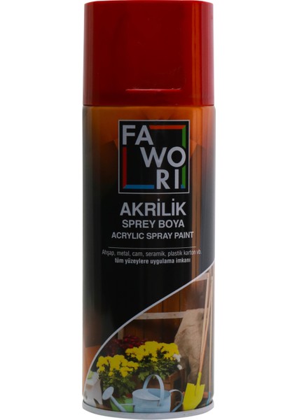 RAL3002 Akrilik Kırmızı Sprey Boya Fawori
