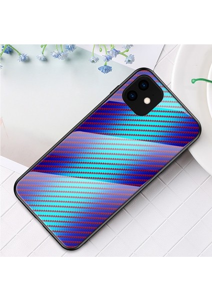 Iphone 11 Pro Max 6.5 Inç Için Karbon Fiber Doku Damla Tpu Cep Telefonu Kılıfı - Mavi (Yurt Dışından)