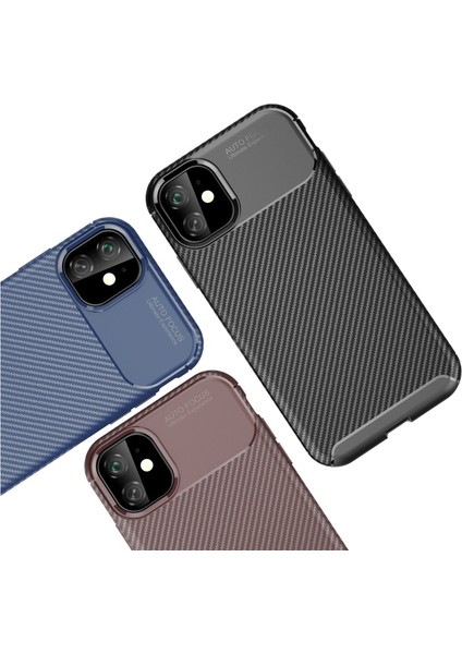 iPhone 11 6.1 Inç Için Karbon Fiber Tpu Telefon Kılıfı -Siyah (Yurt Dışından) modelleri