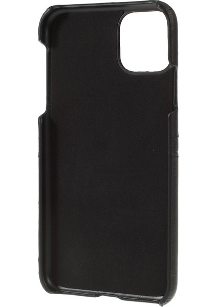 iPhone 11 6.1 Için Kartlıklı Suni Deri Telefon Kılıfı - Siyah (Yurt Dışından) fiyatları