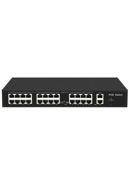 24 Port 10/100 Poe Switch 2 Up Link 1 Sfp Girişli 300W