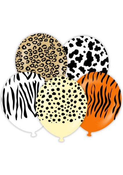 Safari Desenler Baskılı Balon 10 Adet