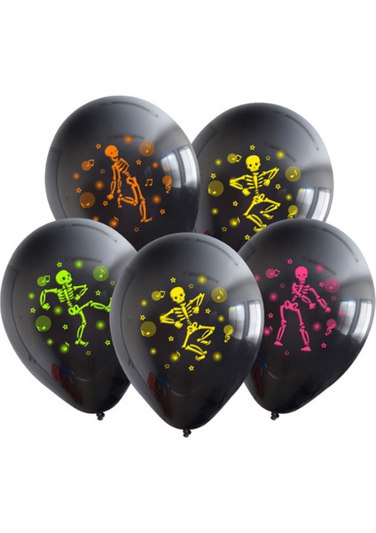 Floresan Iskelet Latex Balon 10 Adet