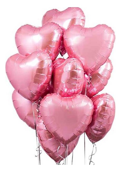 Pembe Kalp Folyo Balon 1 Adet