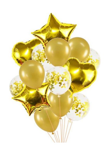 Altın Yıldız Folyo Balon Demeti