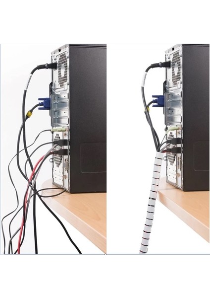 Kablo Koruyucu ve Düzenleyici 30 mm Spiral Gri 10,00 Metre