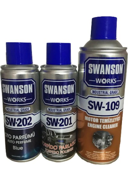 Swanson Works Torpido + Oto Parfüm + Motor Temizleyici