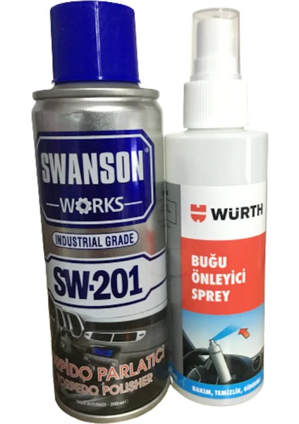 Swanson Works Torpido Parlatıcı 200 ml + Würth Buğu Sprey 150 ml