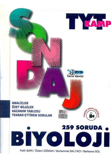 TYT Biyoloji Pro 259 Soruda Sondaj Kamp