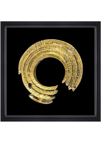 Siyah Altın Desen1 Tablo 81X81 cm