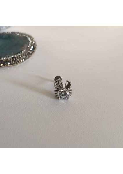 Cerrahi Çelik Yengeç Piercing - Bar Uzunluğu 8 Mm. 1 Adet fiyatları