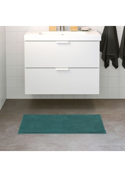 Banyo Paspası Koyu Turkuaz Renk Pamuk-Kaymaz Taban modelleri
