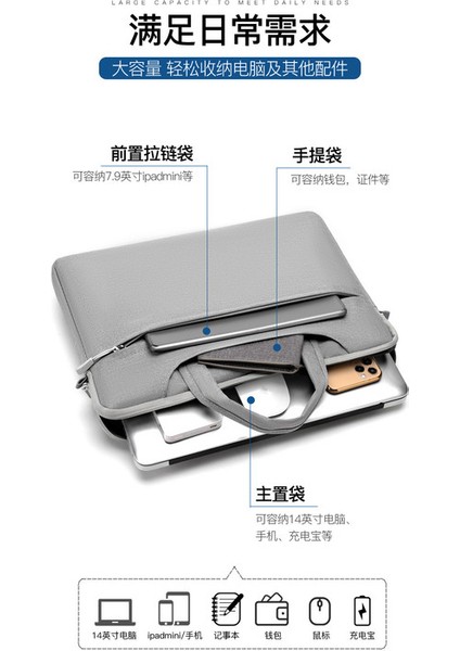 Taban Korumalı. Omuz Askılı Macbook Air-Pro Gri Laptop Çantası (Yurt Dışından) indirimleri