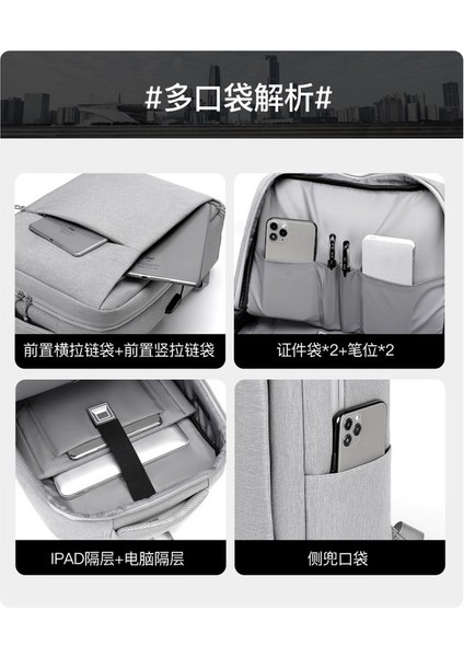 Backpack Trend 15.6 Laptop Notebook Bilgisayar Sırt Çantası Gri (Yurt Dışından) indirimleri