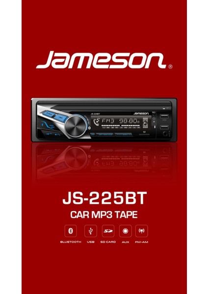 JS-225BT Usb/sd/fm/bluetooth Oto Teyp