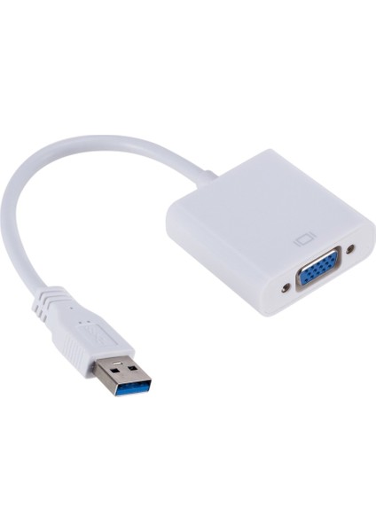 USB 3.0 VGA Adaptörü USB VGA Harici Video Kartı VGA Dönüştürücü Beyaz (Yurt Dışından)