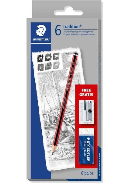 Staedtler Tradition Kurşun Kalem 6lı 61 110 C6