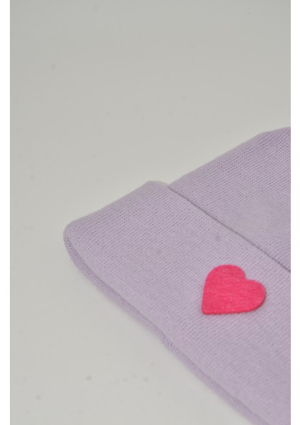 Sevgililer Günü Özel Koleksiyonu Pembe Kalp Figürlü Lila/Mor Renk Unisex Erkek/Kadın Bere fiyatları