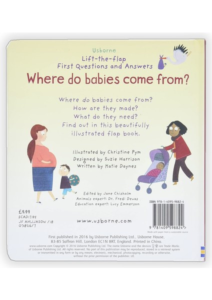 Where Do Babies Come From? Lift-The-Flap First Questions And Answers - Katie Daynes (Ciltli)