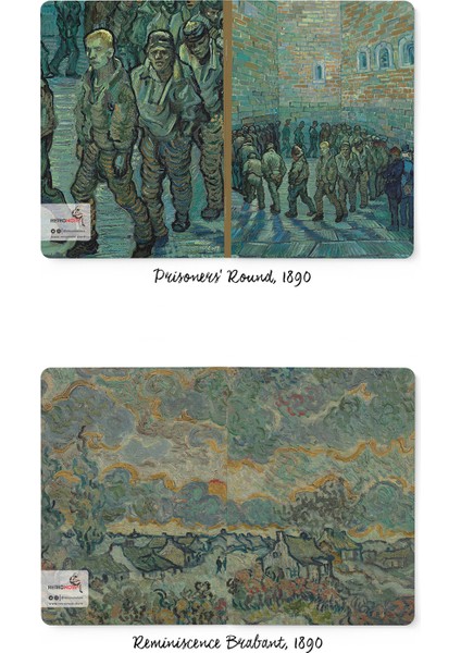 Van Gogh 4'lü Defter Seti 1  Night Series  Çizgisiz  64 Sayfa  14X21CM