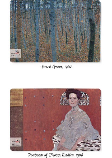 Gustav Klimt 4'lü Defter Seti 2 Portraits And Landscapes Series Çizgisiz 48 Sayfa 10,5X14CM