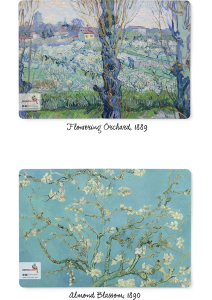 Van Gogh 4'lü Defter Seti 2  Blooming Series  Çizgisiz  64 Sayfa  14X21CM