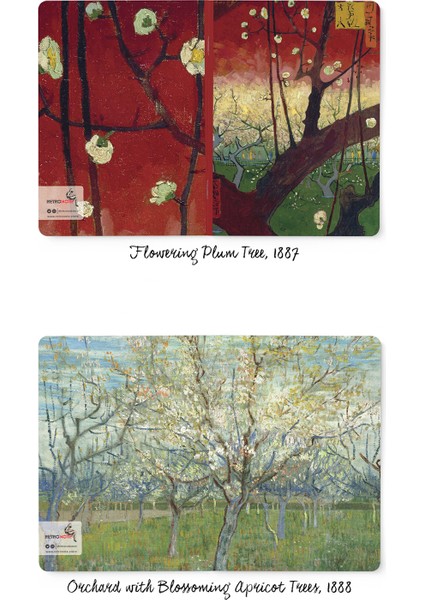 Van Gogh 4'lü Defter Seti 2  Blooming Series  Çizgisiz  64 Sayfa  14X21CM