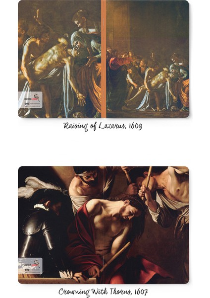 Caravaggio 4'lü Defter Seti 3  Saints Series I  Çizgisiz  48 Sayfa  10,5X14CM