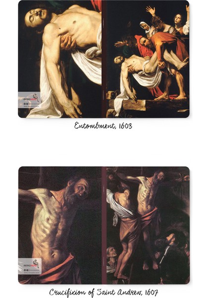 Caravaggio 4'lü Defter Seti 4  Saints Series Iı  Çizgisiz  48 Sayfa  10,5X14CM