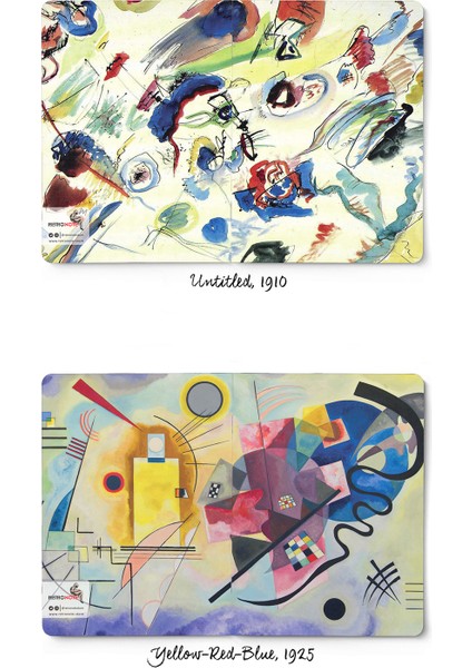 Wassily Kandinsky 4'lü Defter Seti  Great Synthesis Series  Çizgisiz  64 Sayfa  10,5X14CM