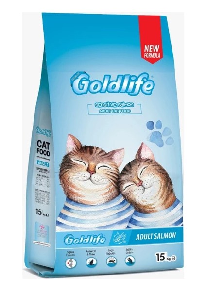 Somonlu Kedi Maması 2 kg Mama Şeffaf Poşet