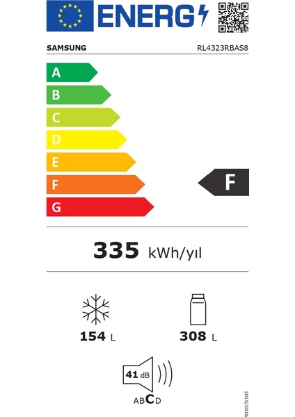 RL4323RBAS8/TR No-Frost Buzdolabı