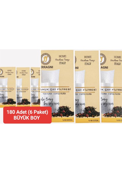 Çay ve Kahve Filtresi 6 Paket (180 Adet) Büyük Boy