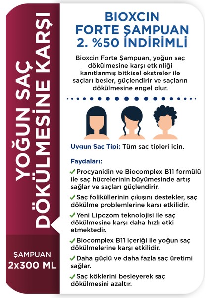 Forte Şampuan 300 ml 2.si %50 İndirimli