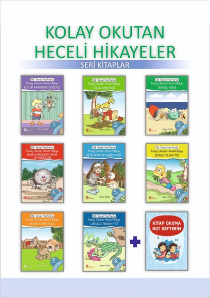 1. Sınıflar Için Kolay Okutan Heceli Hikaye + Kitap Okuma Not Defterim