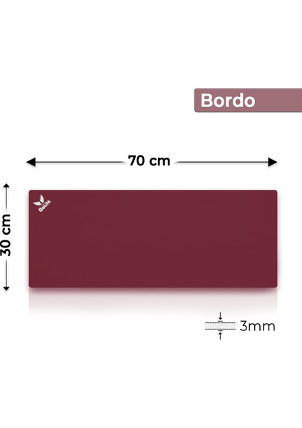 Bordo Gaming Oyuncu Mouse Pad 70x30 Cm Large - Büyük Uzun Boy Mousepad Klavye Fare Altlığı MP03