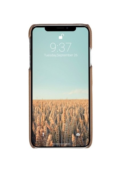 Apple iPhone Xs Max Uyumlu Deri Arka Kapak Mn-Uj Erc7 Taba