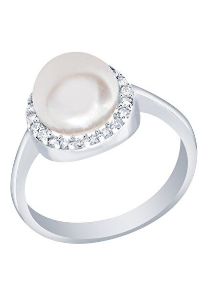 Beyaz Altın 14 Ayar Inci Yüzük fırsatları