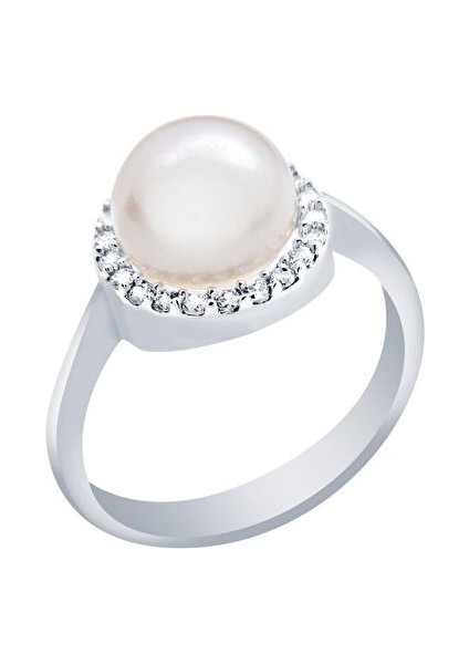 Beyaz Altın 14 Ayar Inci Yüzük indirimleri