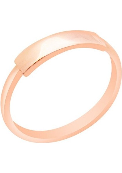 Pembe Altın 14 Ayar Geometrik Yüzük indirimleri