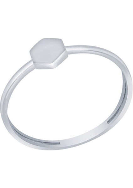 Beyaz Altın 14 Ayar Geometrik Yüzük fırsatları