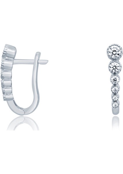 14 Ayar Beyaz Altın J Küpe fiyatları