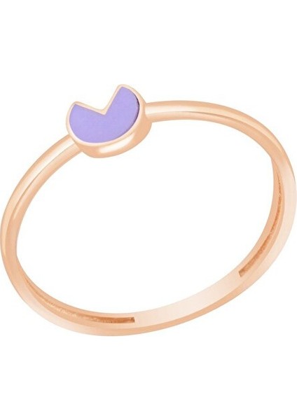 Pembe Altın 14 Ayar Geometrik Yüzük fırsatları